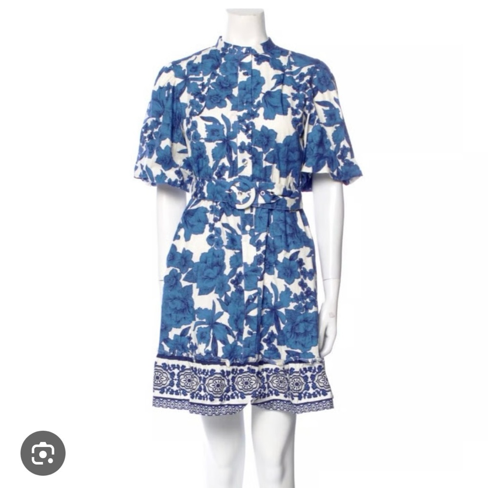 Joie Blue and White Floral Mini Dress